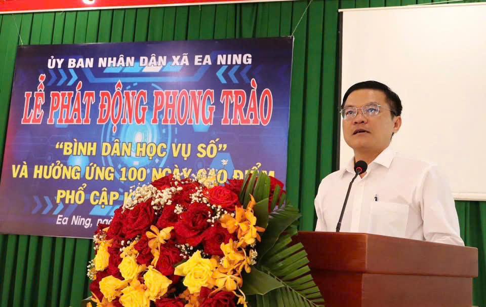 Xã Ea Ning phát động phong trào “Bình dân học vụ số”